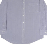 LAUREN RALPH LAUREN Mens Blue Check Shirt L Cotton Long Sleeve Classic Fit