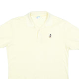DISNEY Mens Cream Disney Mickey Mouse Short Sleeve Polo Shirt XL Cotton Blend