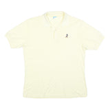 DISNEY Mens Cream Disney Mickey Mouse Short Sleeve Polo Shirt XL Cotton Blend