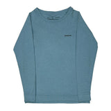 Responsibili-Tee Patagonia Graphic Long Sleeve T-Shirt - XS Blue Cotton Blend