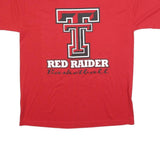 JERZEES Mens Red Red Raider Basketball Graphic T-Shirt L Short Sleeve Crew Neck