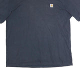 CARHARTT Mens Navy Blue Pocket T-Shirt XL Short Sleeve Crew Neck Cotton Casual