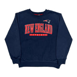 New England Patriots Nfl Football Sweatshirt - Medium Navy Cotton