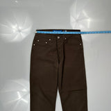 Silver Tab Levis Relaxed Jeans - 32W 32L Brown Cotton