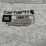 Carhartt Long Sleeve T-Shirt - 2XL Grey Cotton