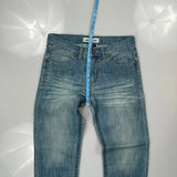 Epic Hero Studded Jeans - 34W 32L Blue Cotton Blend