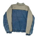 Eagles Ridge Panelled Varsity Jacket - Large Blue Cotton