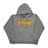 Thrasher Graphic Hoodie - Small Gray Cotton