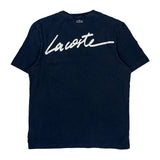 Lacoste Spellout T-Shirt - Large Navy Cotton
