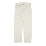 LEVI'S 501 Womens Jeans White Regular Straight Denim W31 L30 Classic Button