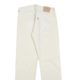LEVI'S 501 Womens Jeans White Regular Straight Denim W31 L30 Classic Button