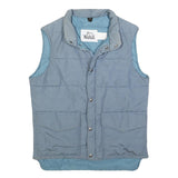 WOOLRICH Boys Blue Light Blue Puffer Jacket L Polyester Zip Sleeveless Outdoor