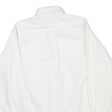 TOMMY HILFIGER Mens White Button-Down Shirt S Classic Cotton Blend Long Sleeve