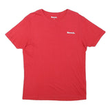 BENCH Mens Red Graphic T-Shirt M Short Sleeve Crew Neck Casual Cotton Blend