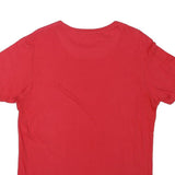 BENCH Mens Red Graphic T-Shirt M Short Sleeve Crew Neck Casual Cotton Blend