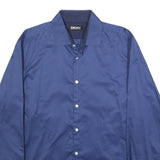 DKNY Mens Blue Shirt L Cotton Blend Long Sleeve Button Casual