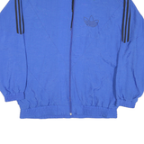 ADIDAS Mens Blue Black Trefoil Track Jacket M Polyester Blend Zip Athletic