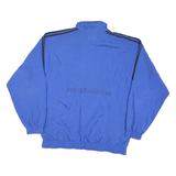 ADIDAS Mens Blue Black Trefoil Track Jacket M Polyester Blend Zip Athletic