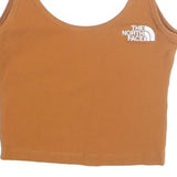 THE NORTH FACE Womens Brown Cropped Vest Sleeveless Scoop Neck XS Cotton Blend