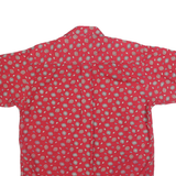 SALMON RIVER TRADERS Mens Red Printed Cotton Casual Shirt M Summer Patterned