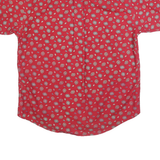 SALMON RIVER TRADERS Mens Red Printed Cotton Casual Shirt M Summer Patterned
