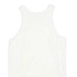 CHAMPION Womens White Graphic Vest 2XL Sleeveless Crew Neck Drawstring Jersey