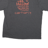 CARHARTT Mens Grey Graphic T-Shirt XL Short Sleeve Crew Neck Rugged Design