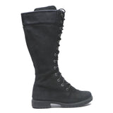 TIMBERLAND Tall Lace-Up Womens Black Synthetic Boots UK 4.5 Winter Fashion