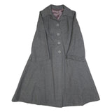 MORRIS Womens Grey Button Jacket S Woven Classic Elegant Stylish Tailored