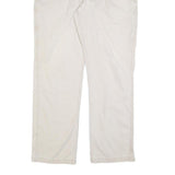 CARHARTT Mens Cotton Blend White Relaxed Straight Trousers W38 L34 Workwear Zip