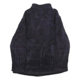 WOOLRICH Womens Black Knit Polyester Full Zip Jacket L Fleece Patterned