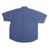 CROFT & BARROW Mens Blue Cotton Short Sleeve Button Shirt XL Casual Relaxed Fit