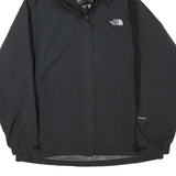 THE NORTH FACE Mens Black Outdoor Jacket L Polyester Blend Plain Zip Hooded