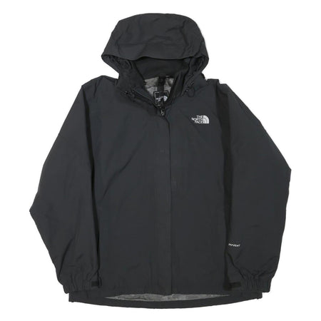 THE NORTH FACE Mens Black Outdoor Jacket L Polyester Blend Plain Zip Hooded