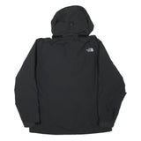 THE NORTH FACE Mens Black Outdoor Jacket L Polyester Blend Plain Zip Hooded