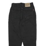 HIS Womens Jeans Black Relaxed Tapered Denim Medium W28 L27 Stylish Casual Wear