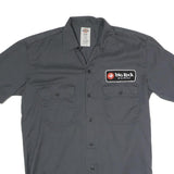 DICKIES Mens Grey Big Rock Brewery Work Shirt S Cotton Blend Button Fastening