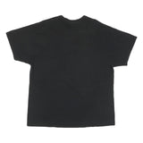DOM Mens Black Space Wolf Graphic T-Shirt XL Short Sleeve Crew Neck Unique Print