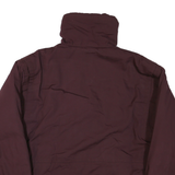 Womens Maroon Cotton Blend Outdoor Jacket XL Regular Fit Long Sleeve Stand-Up