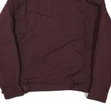 Womens Maroon Cotton Blend Outdoor Jacket XL Regular Fit Long Sleeve Stand-Up