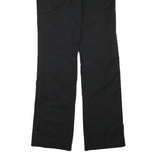 DKNY Womens Black Regular Fit Straight Leg Trousers W30 L32 Polyester Blend Zip