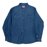Wrangler Denim Shirt - XL Blue Cotton