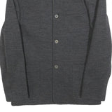 OLIVER STRELI Mens Grey Wool Button Jacket M Plain Stylish Modern Outerwear