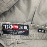 Ecko Unltd Cargo Shorts - 32W 12L Grey Cotton