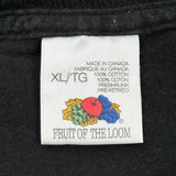 Fruit Of The Loom Single Stitch T-Shirt - XL Black Cotton