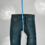 521 Levis Slim Jeans - 34W 27L Blue Cotton
