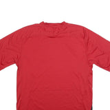ADIDAS Mens Red Polyester T-Shirt L Short Sleeve Crew Neck Athletic Sportswear