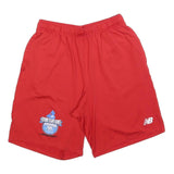 NEW BALANCE Mens Red Sports Shorts M W29 Future Stars Logo Polyester Casual