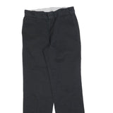 DICKIES Mens Cotton Blend Black Regular Straight Trousers W30 L31 Workwear