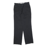 DICKIES Mens Cotton Blend Black Regular Straight Trousers W30 L31 Workwear